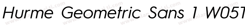 Hurme Geometric Sans 1 W05ThObl字体转换